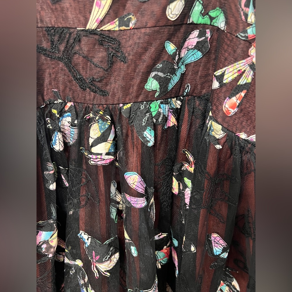 Anthropologie Geisha designs beautiful butterfly dress Like new - Picture 7 of 8